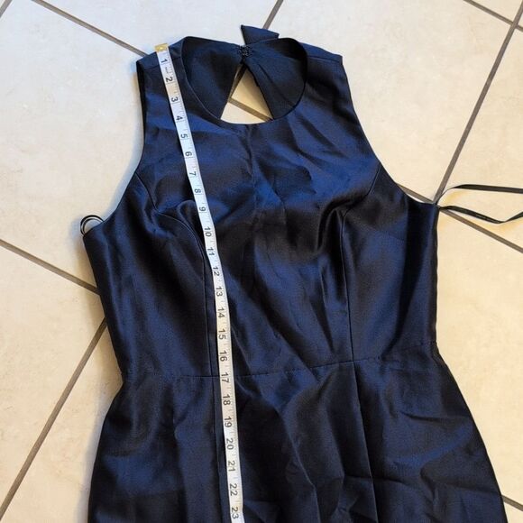 NWT Alfred Sung Maxi Gown Dress Jewel Neck Open Back Bow Size 12 - Picture 10 of 16